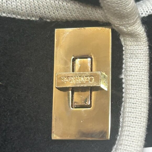 NWT Calvin Klein Single Clasp Open Front Cardigan Sweater Poncho Wool Blend - Picture 6 of 7